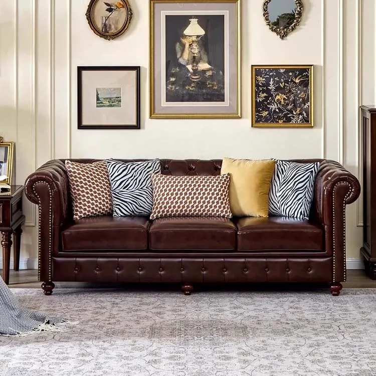 xx-American Classic Antique Accent Design Vintage Leather Chesterfield Sofa Rustic Tan Leather Chesterfield Sofa Set&
xx-American Classic Antique Accent Design Vintage Leather Chesterfield Sofa Rustic Tan Leather Chesterfield Sofa Set&