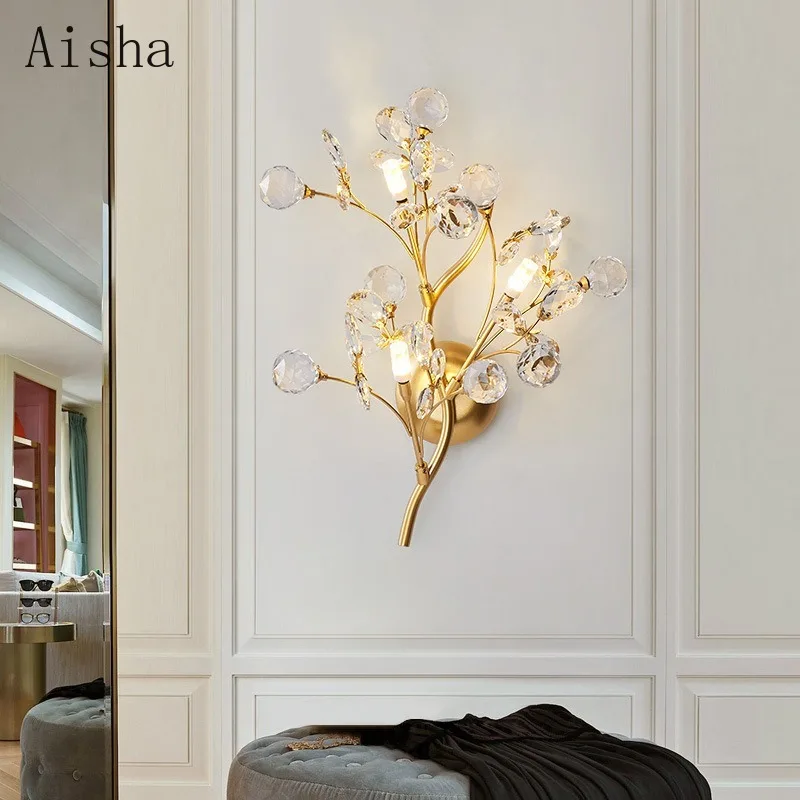 Golden Tree Branch Wall Lamp French Bedroom Bedside Lamp Living Room Background Wall Creative Sconces Luxury Crystal Wall Light
Golden Tree Branch Wall Lamp French Bedroom Bedside Lamp Living Room Background Wall Creative Sconces Luxury Crystal Wall Light