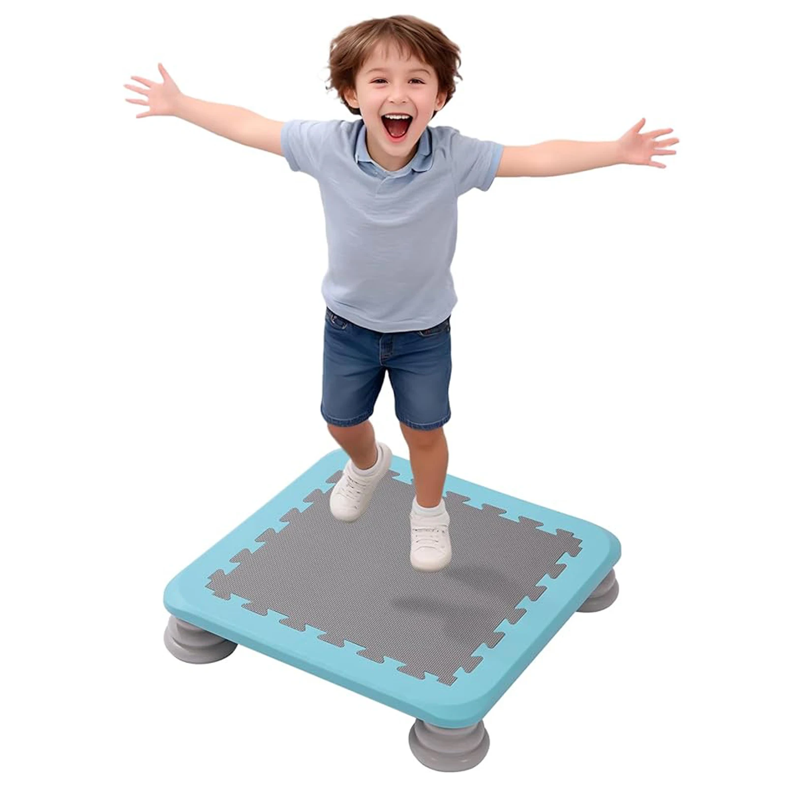 Mini Trampoline for Kids, Indoor Rebounder Non-Slip Base, Bounce Board for Sensory Integration Training, Outdoor Recreation
Mini Trampoline for Kids, Indoor Rebounder Non-Slip Base, Bounce Board for Sensory Integration Training, Outdoor Recreation