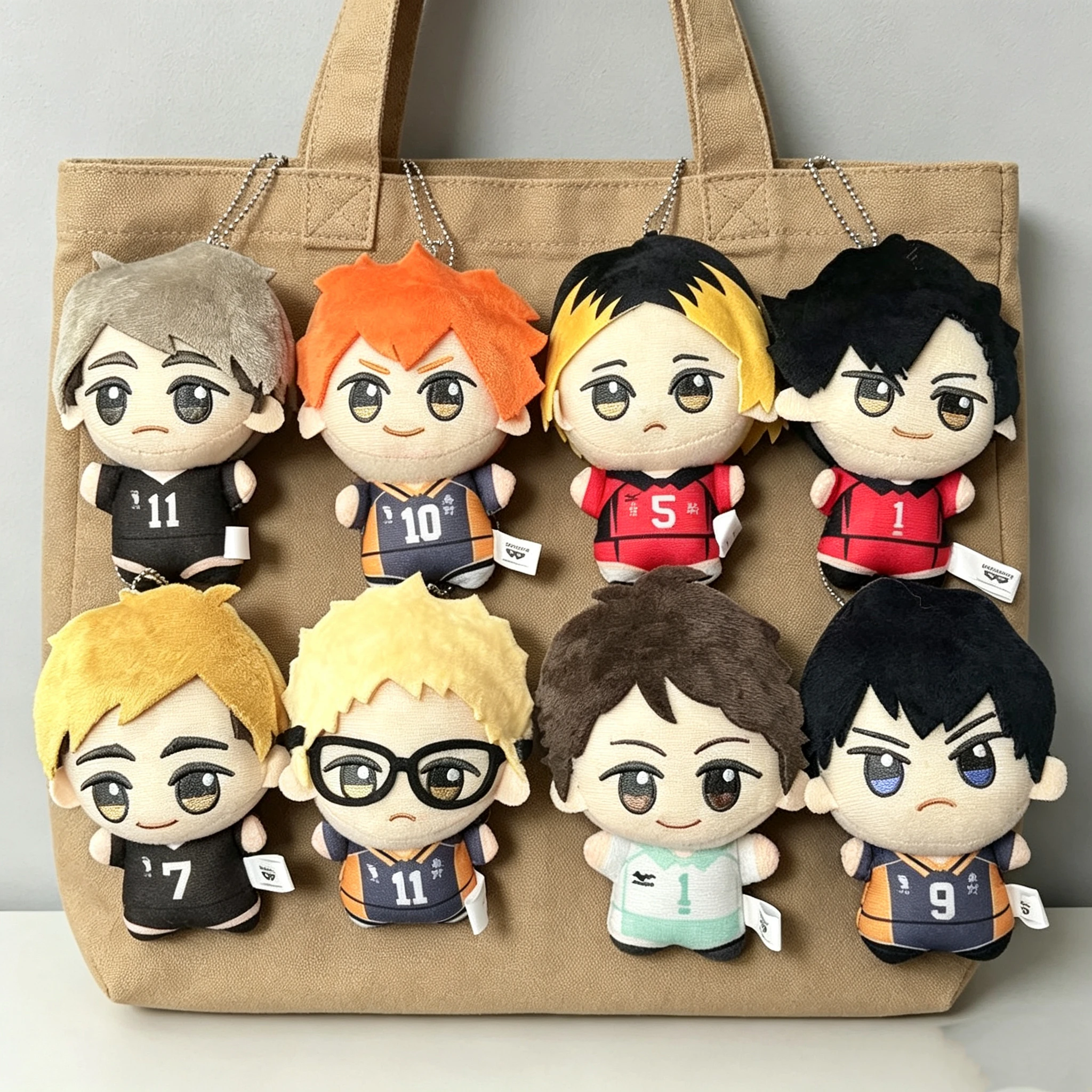 New Kawaii10cm Haikyuu Plush Toy Hinata Shoyo Keychain Tobio Kageyama Yu Nishinoya Bag Pendant Mini Volleyball Stuffed Doll Gift
New Kawaii10cm Haikyuu Plush Toy Hinata Shoyo Keychain Tobio Kageyama Yu Nishinoya Bag Pendant Mini Volleyball Stuffed Doll Gift