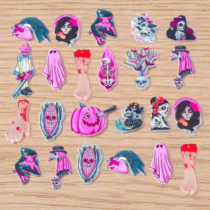Tusember 5pcs Halloween Charms Resin Acrylic Pumpkin Wound Hands Foot Heart Sheep Ghost for Jewelry Making DIY Necklace Keychain
Tusember 5pcs Halloween Charms Resin Acrylic Pumpkin Wound Hands Foot Heart Sheep Ghost for Jewelry Making DIY Necklace Keychain