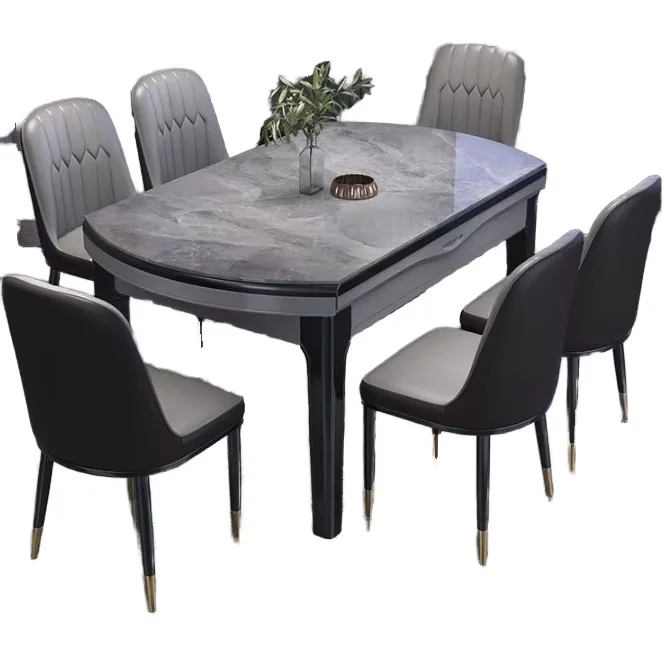 Modern Multifunctional Foldable Rectangular Adjustable Room /Solid Wood Table Rock Slab Dining Table Chair Set Italian
Modern Multifunctional Foldable Rectangular Adjustable Room /Solid Wood Table Rock Slab Dining Table Chair Set Italian