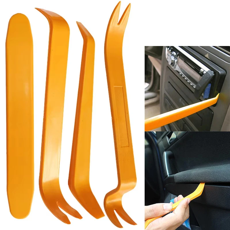 Car styling 4 Kit Pry Removal DVD Stereo Refit Panel Trim Dash Audio Removal Installer Pry Kit Repair Tool
Car styling 4 Kit Pry Removal DVD Stereo Refit Panel Trim Dash Audio Removal Installer Pry Kit Repair Tool