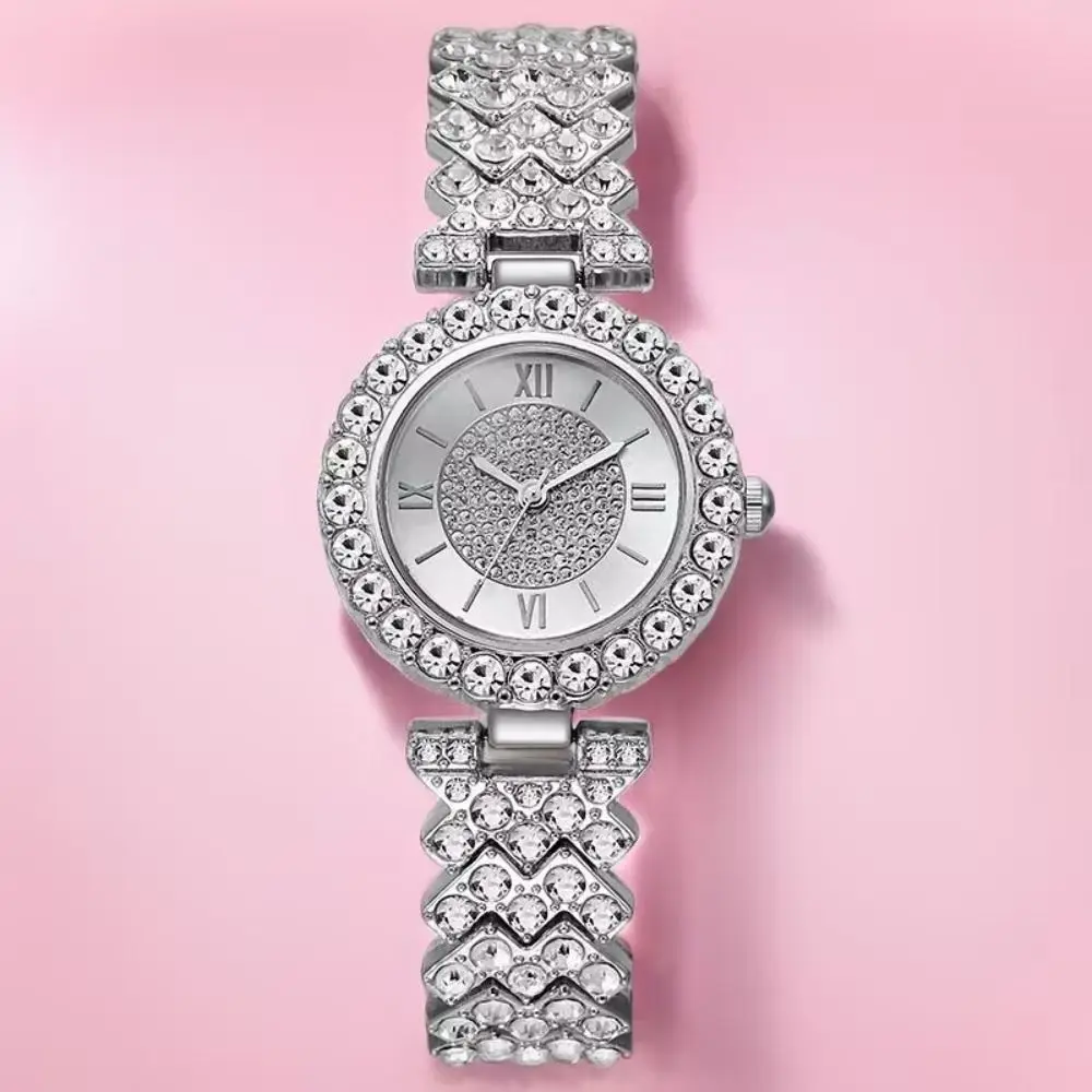 6Pcs/set Vintage Shiny Rhinestone Jewelry Set Luxury Simple Crystal Quartz Watch Exquisite Necklace Bracelet Earrings Set Women
6Pcs/set Vintage Shiny Rhinestone Jewelry Set Luxury Simple Crystal Quartz Watch Exquisite Necklace Bracelet Earrings Set Women