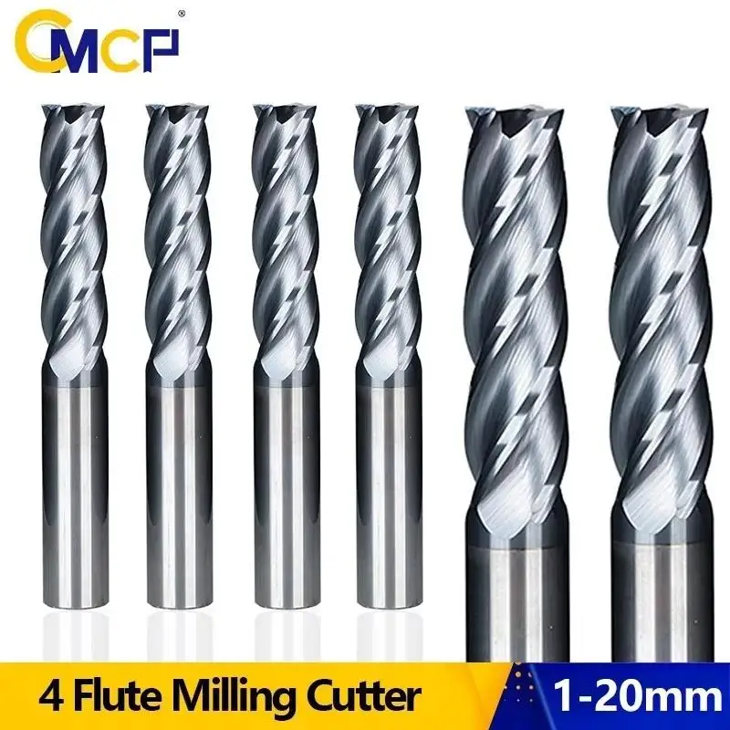 CMCP Milling Cutter 4 Flute Milling Cutter Router Bit 1-20mm HRC 50 Carbide End Mill TiALN Coated CNC Machine Milling Tools
CMCP Milling Cutter 4 Flute Milling Cutter Router Bit 1-20mm HRC 50 Carbide End Mill TiALN Coated CNC Machine Milling Tools