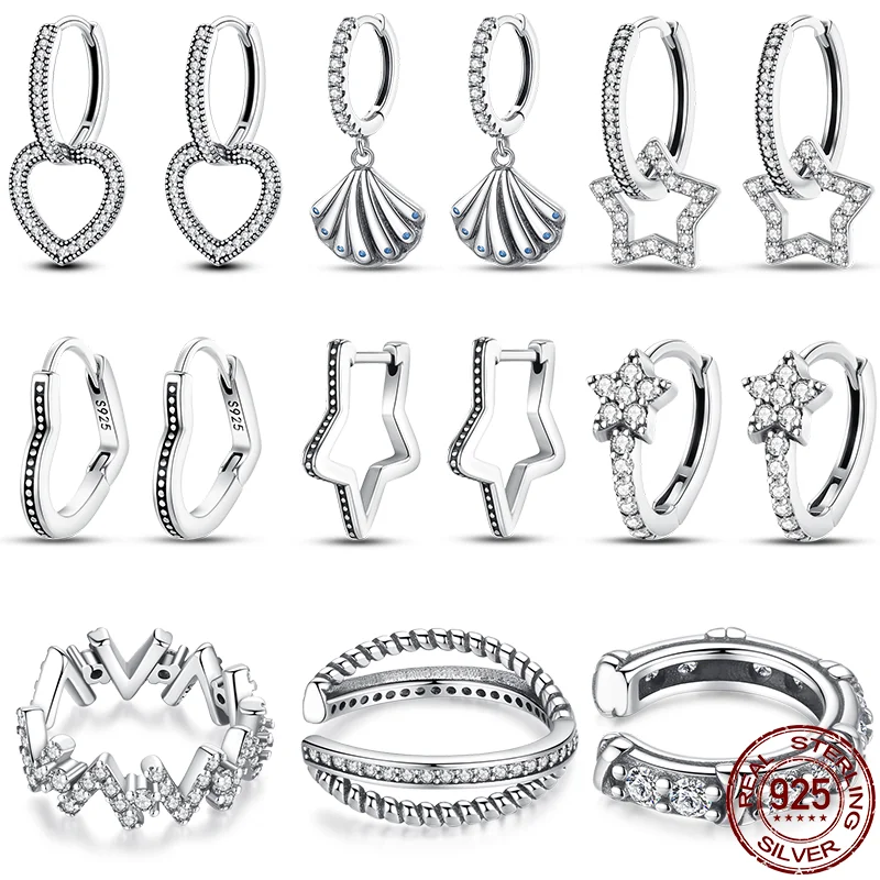 New Luxury 925 Sterling Silver Charm Double Hoop Earrings For Women Pave CZ Stud Earrings Engagement Anniversary Jewelry Gifts
New Luxury 925 Sterling Silver Charm Double Hoop Earrings For Women Pave CZ Stud Earrings Engagement Anniversary Jewelry Gifts