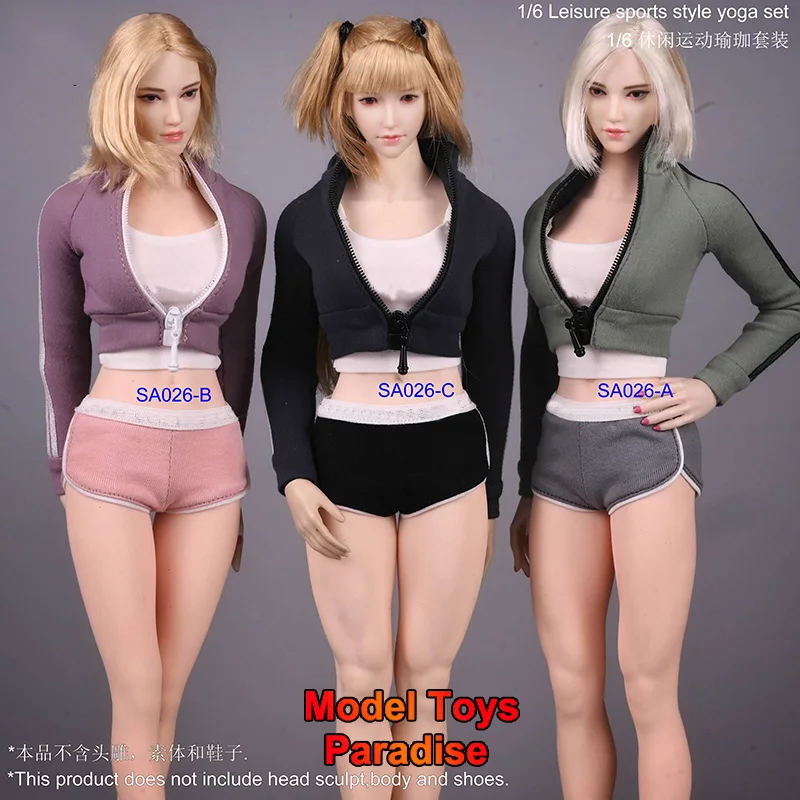 SAtoys SA026 1/6 Женский костюм с коротким стоячим воротником и курткой, короткий топ на бретельках, спортивные шорты для йоги, подходит для 12-дюймовых экшн-фигурок
SAtoys SA026 1/6 Женский костюм с коротким стоячим воротником и курткой, короткий топ на бретельках, спортивные шорты для йоги, подходит для 12-дюймовых экшн-фигурок