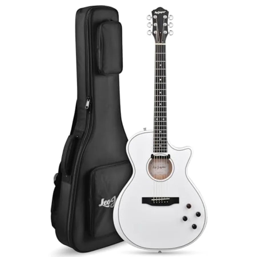 Acoustic electric guitar for live performance: Sitka spruce solid top, white finish, ultra-thin body, custom dual-source pickup
Acoustic electric guitar for live performance: Sitka spruce solid top, white finish, ultra-thin body, custom dual-source pickup