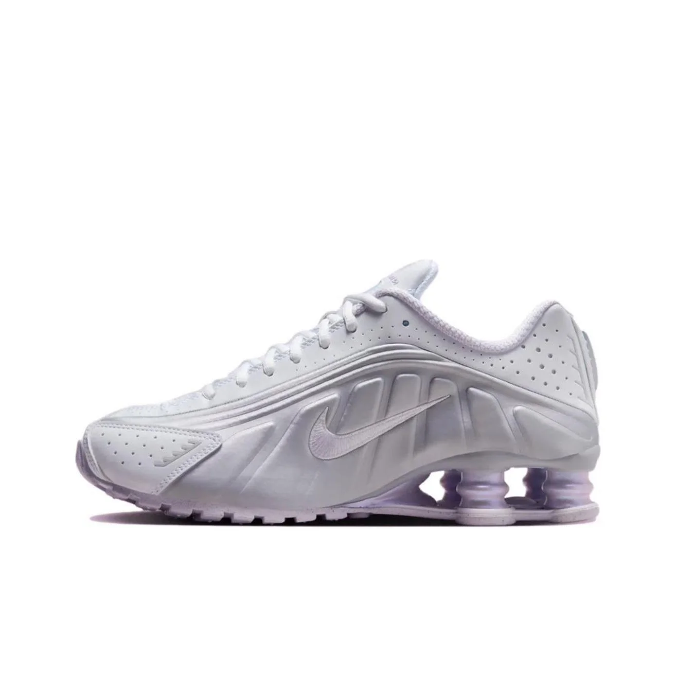 Nike Shox R4 White Metallic Platinum Barely Grape Women's HF5076-100
Nike Shox R4 White Metallic Platinum Barely Grape Women's HF5076-100