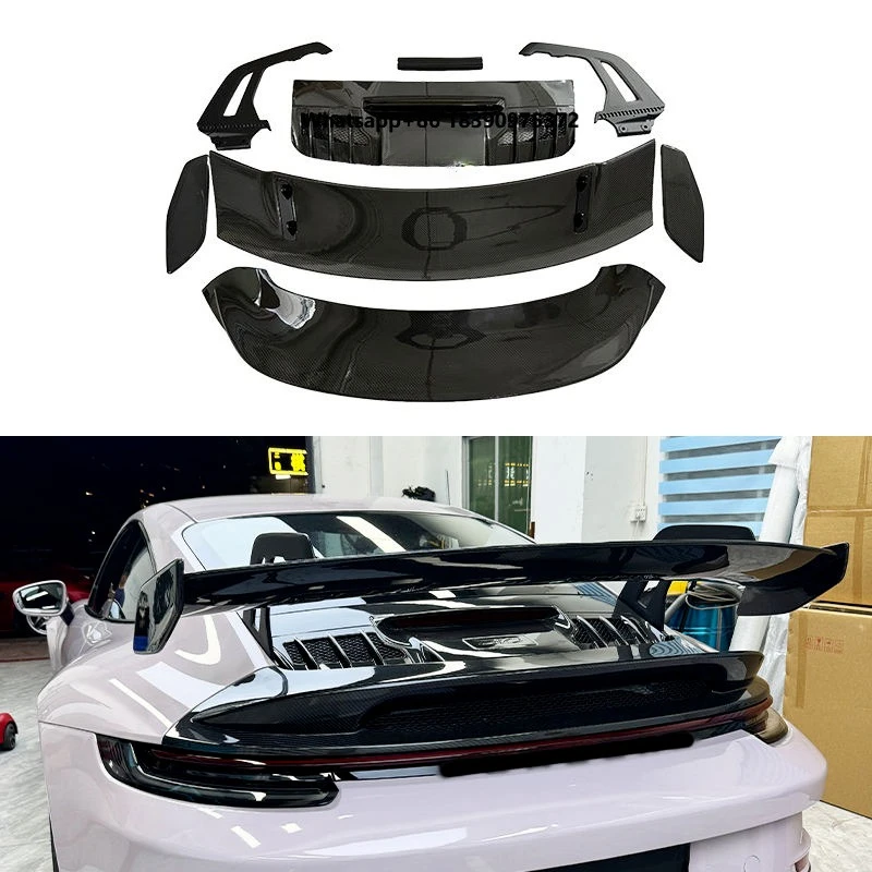 Real Carbon Fiber Rear Spoiler Tail Wing Kit Fit for 2020-2023 911 992 Car Aerodynamic Exterior Mod Parts
Real Carbon Fiber Rear Spoiler Tail Wing Kit Fit for 2020-2023 911 992 Car Aerodynamic Exterior Mod Parts
