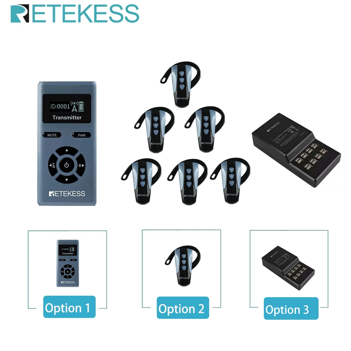 Retekess TT106S Earhook Tour Guide System, Voice Audio Transmission with Mic Conference Translation System For Conferences 
Retekess TT106S Earhook Tour Guide System, Voice Audio Transmission with Mic Conference Translation System For Conferences