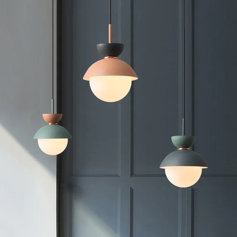 Color Aluminum Pendant Lights Nordic Led Glass Ball Chandelier Restaurant Kitchen Hanging Lamps Indoor Room Decor Home Lamparas
Color Aluminum Pendant Lights Nordic Led Glass Ball Chandelier Restaurant Kitchen Hanging Lamps Indoor Room Decor Home Lamparas