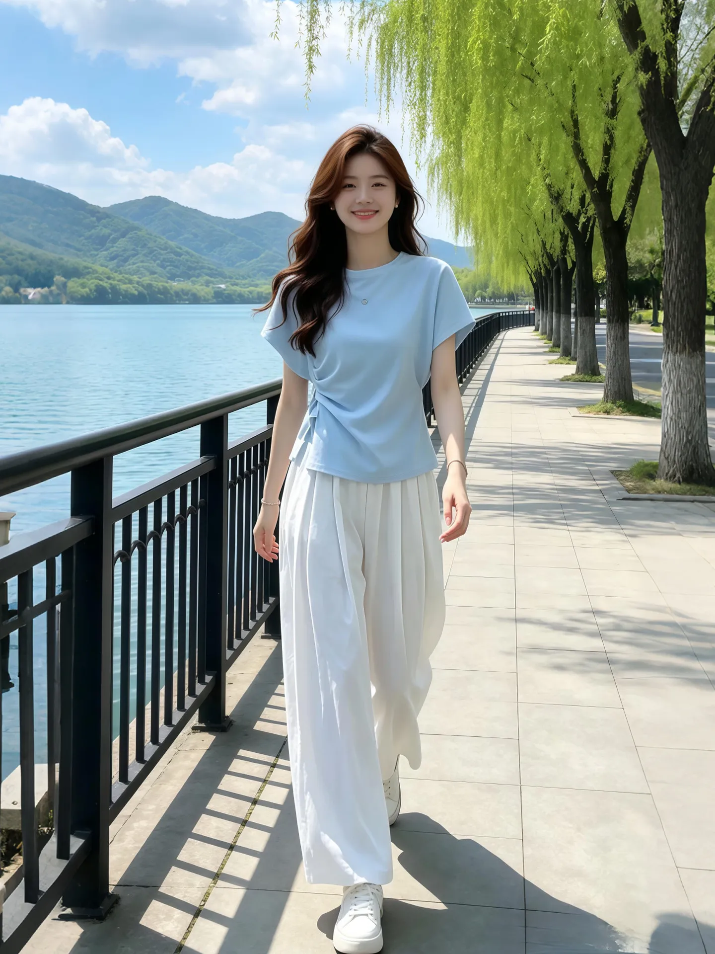 Unique Beautiful Early Summer Short Sleeve Women's T-shirt Light Blue Design Sensation Match Half Skirt Fashion Set 2026 New ...
Unique Beautiful Early Summer Short Sleeve Women's T-shirt Light Blue Design Sensation Match Half Skirt Fashion Set 2026 New ...