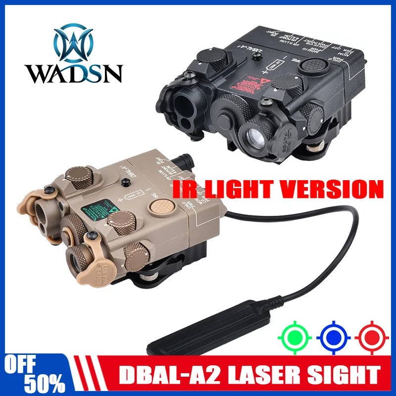 WADSN Tactical DBAL-A2 Airsoft Mini PEQ Laser Dot IR Aiming Green Laser Strobe IR illumination night vision Hunting Flashligt
WADSN Tactical DBAL-A2 Airsoft Mini PEQ Laser Dot IR Aiming Green Laser Strobe IR illumination night vision Hunting Flashligt