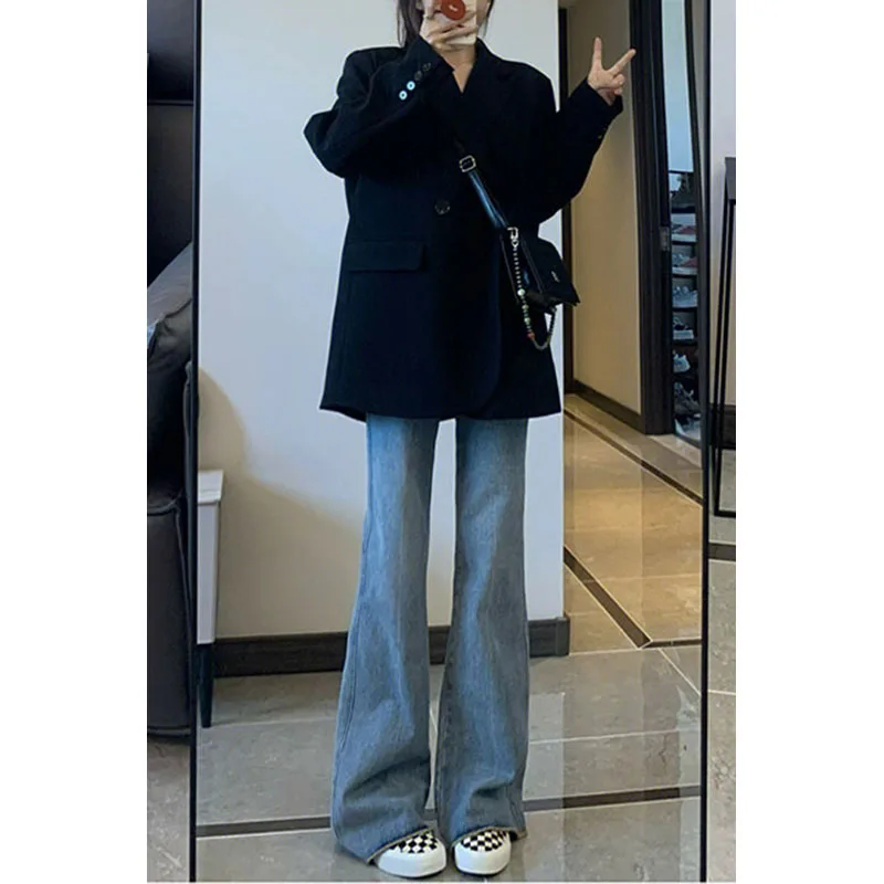 High Waist Bell Bot Blue Jeans Women's Trendy Autumn Winter New Sle Slimming Long Pants Cotton Stretch Denim Jeans
High Waist Bell Bot Blue Jeans Women's Trendy Autumn Winter New Sle Slimming Long Pants Cotton Stretch Denim Jeans