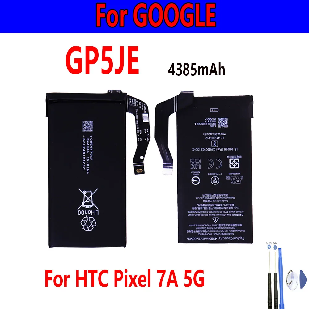 2025 year Hot selling GP5JE 4385mAh Replacement Battery For HTC Pixel 7A 5G Phone Battery + Tools
2025 year Hot selling GP5JE 4385mAh Replacement Battery For HTC Pixel 7A 5G Phone Battery + Tools