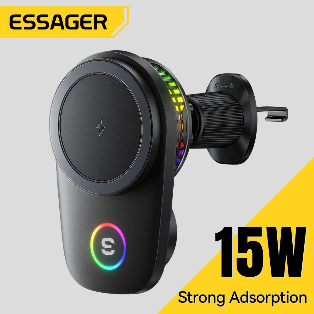 Essager 15W Magnetic Wireless Chargers Car Air Vent Stand Phone Holder Fast Charging Station For iPhone 17 16 15 RGB Car Holder
Essager 15W Magnetic Wireless Chargers Car Air Vent Stand Phone Holder Fast Charging Station For iPhone 17 16 15 RGB Car Holder