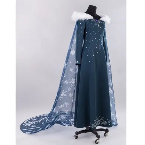 Queen Elsa Cosplay Costume Adult Women Winter Velvet Elsa Fashion Dress Halloween Carnival Party Costume
