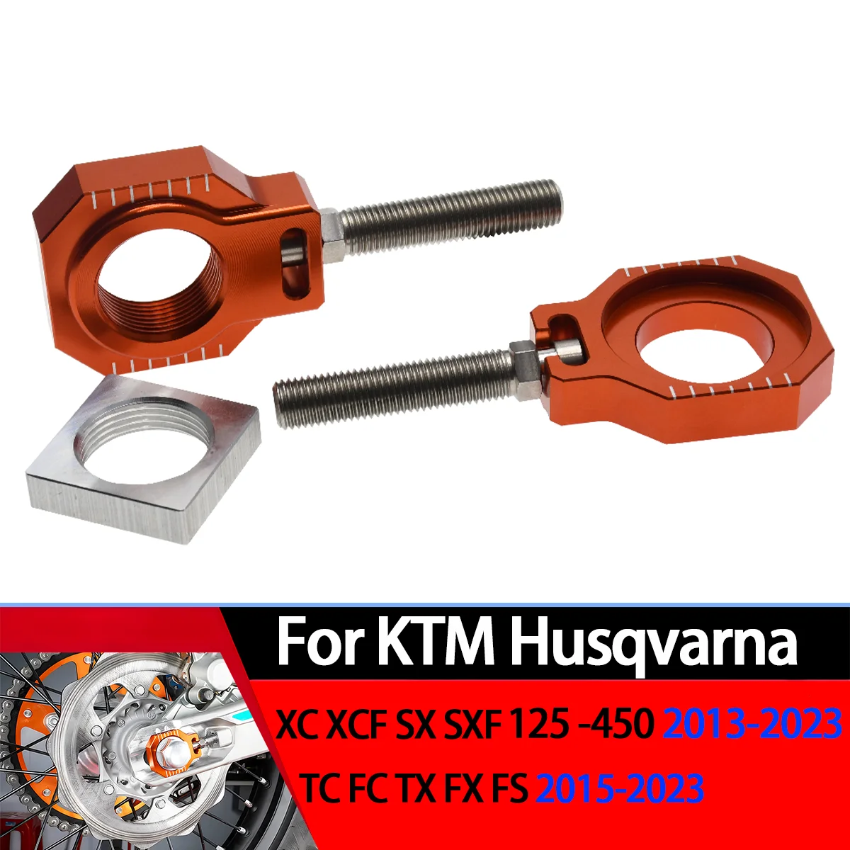 25mm CNC Rear Chain Adjuster Axle Blocks For KTM Motorcycle SX SXF SX-F XC XCF XC-F 125 150 250 300-450 2013-2023 For HUSQVARNA
25mm CNC Rear Chain Adjuster Axle Blocks For KTM Motorcycle SX SXF SX-F XC XCF XC-F 125 150 250 300-450 2013-2023 For HUSQVARNA