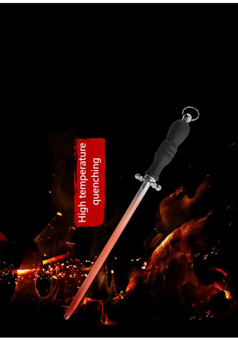 Carbon Steel Knife Sharpener Rod,Diamond Coated Sharpening Tool with ABS Non-Slip Handle, Kitchen Chef Tool
Carbon Steel Knife Sharpener Rod,Diamond Coated Sharpening Tool with ABS Non-Slip Handle, Kitchen Chef Tool