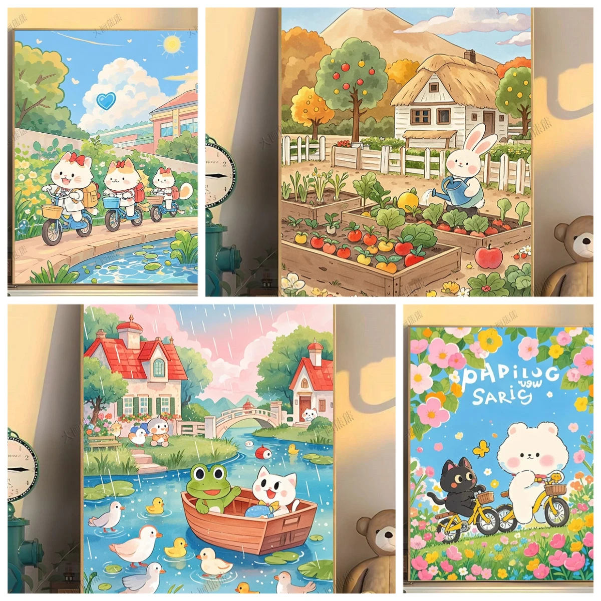 Cartoon Digital Oil Painting DIY Coloring Acrylic Painting Children Adult Living Room Bedroom Decompression Oil Painting
Cartoon Digital Oil Painting DIY Coloring Acrylic Painting Children Adult Living Room Bedroom Decompression Oil Painting