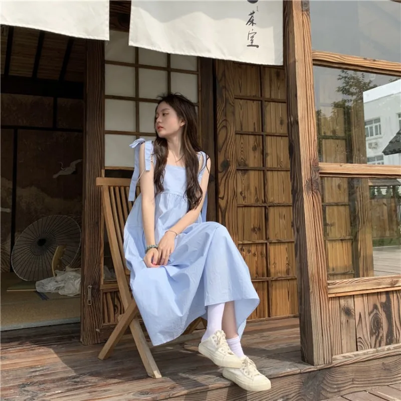 Deeptown Japanese Style Y2k Blue Slip Dress Women Fairycore Summer Vacation Dresses Cute Sweet Lace Up Sleeveless Loose Vestidos
Deeptown Japanese Style Y2k Blue Slip Dress Women Fairycore Summer Vacation Dresses Cute Sweet Lace Up Sleeveless Loose Vestidos