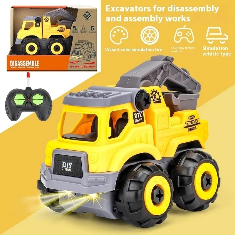 Children'S Engineering Remote Control Car Detachable Assembly Simulation Excavator Transport Truck Mixer Truck Toy Model Gift
Children'S Engineering Remote Control Car Detachable Assembly Simulation Excavator Transport Truck Mixer Truck Toy Model Gift
