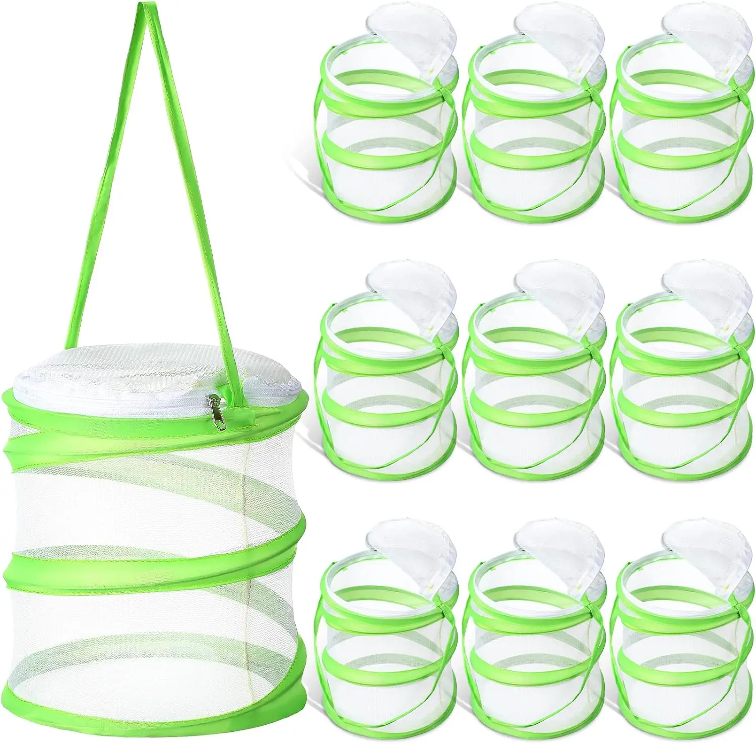 10 Pcs Mini Butterfly Habitat Cage, Clear Mesh Net Container, Foldable 6.2x7.1inch Green
10 Pcs Mini Butterfly Habitat Cage, Clear Mesh Net Container, Foldable 6.2x7.1inch Green