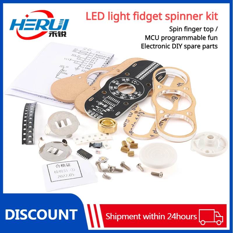 LED light fidget spinner kit Rotating finger gyro/MCU programmable fun electronic DIY spare parts
LED light fidget spinner kit Rotating finger gyro/MCU programmable fun electronic DIY spare parts