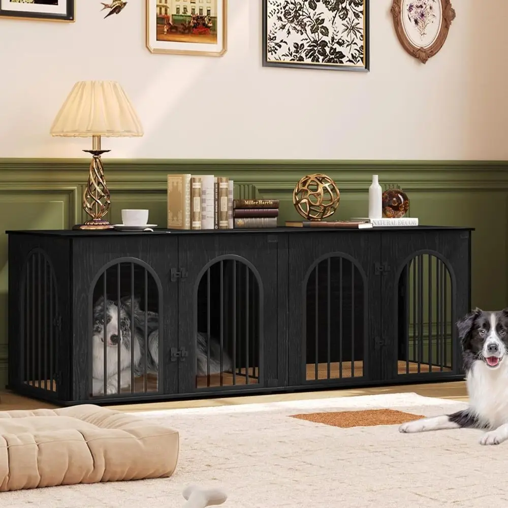 Extra Large Wooden Dog Crate with Divider and Cushion, Suitable for Medium to Large Dogs, Indoor TV Stand Dog Kennel
Extra Large Wooden Dog Crate with Divider and Cushion, Suitable for Medium to Large Dogs, Indoor TV Stand Dog Kennel