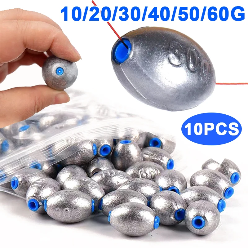 10pcs 10/20/30/40/50/60g Fishing Lead Olive Shaped Sinkers with Plastic Plug Hollow Lure Lead Weights Fishing Slip Shot Sinkers
10pcs 10/20/30/40/50/60g Fishing Lead Olive Shaped Sinkers with Plastic Plug Hollow Lure Lead Weights Fishing Slip Shot Sinkers