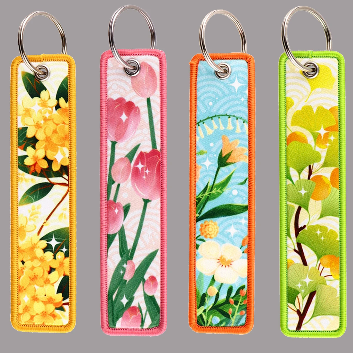 1PCS Fresh Flower Series Embroidery Key Fobs Holder Key Ring Keychain for Motorcycles Cars Pendant Fashion Accessories Gifts
1PCS Fresh Flower Series Embroidery Key Fobs Holder Key Ring Keychain for Motorcycles Cars Pendant Fashion Accessories Gifts