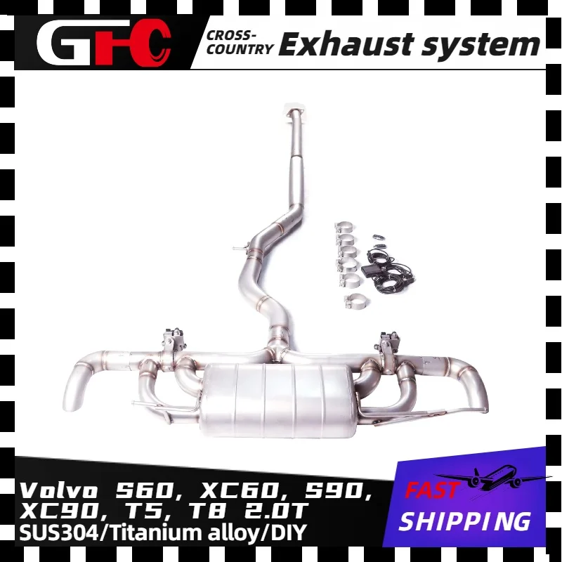 GFC catback high-performance exhaust system with valve muffler, OEM diffuser For 18-22 Volvo S60, XC60, S90, XC90, T5, T8 2.0T
GFC catback high-performance exhaust system with valve muffler, OEM diffuser For 18-22 Volvo S60, XC60, S90, XC90, T5, T8 2.0T