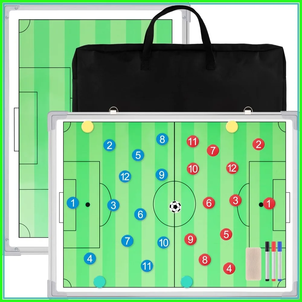 36x24 Inch Magnetic Soccer Coaching Board Double-Sided Dry Erase Clipboard with Numbers, Pens, Eraser, Bag
36x24 Inch Magnetic Soccer Coaching Board Double-Sided Dry Erase Clipboard with Numbers, Pens, Eraser, Bag