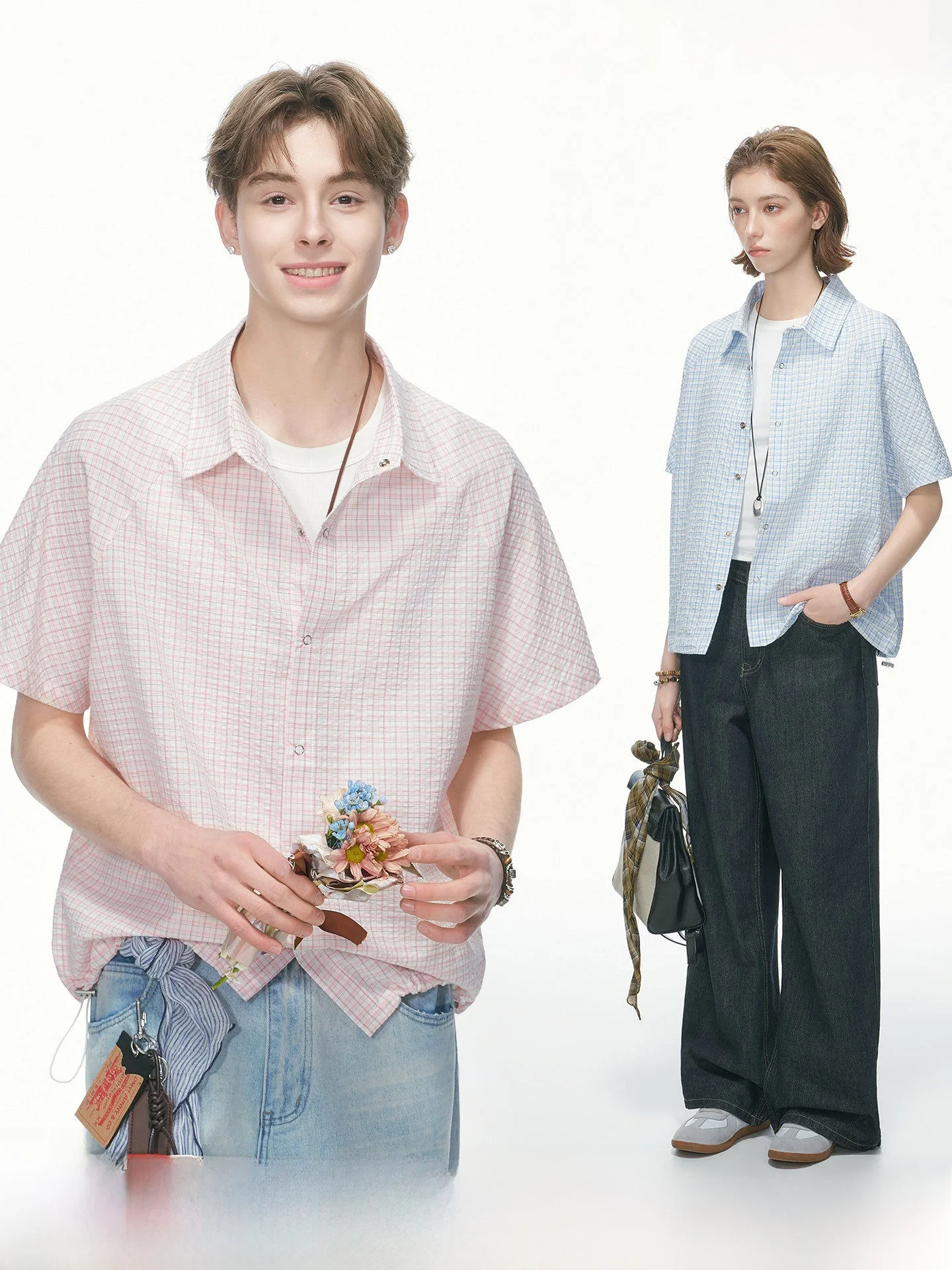 Dream Made American Bubble Shirt Plaid Short Sleeve Men's Summer Texture Couple's Shirt Loose Fit Casual Breathable Cotton Po...
Dream Made American Bubble Shirt Plaid Short Sleeve Men's Summer Texture Couple's Shirt Loose Fit Casual Breathable Cotton Po...