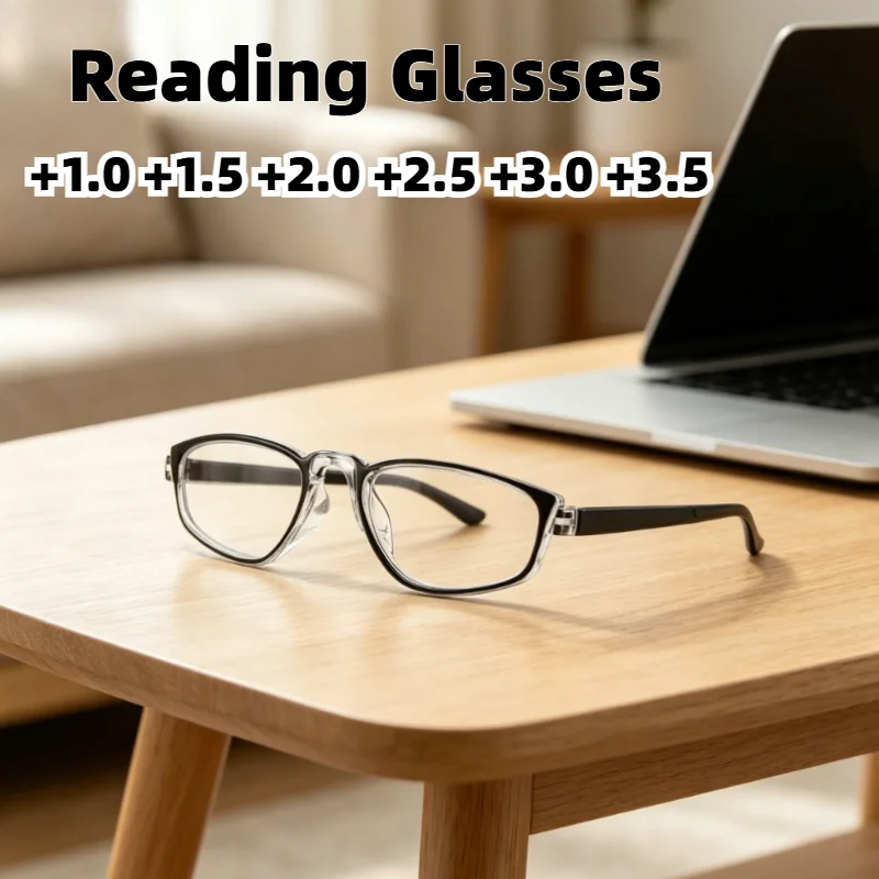 Classic Black Clear Two Tone Reading Glasses Anti Blue Light Lightweight Frame Diopters +1.0~+3.5 for Men Women Daily Leisure
Classic Black Clear Two Tone Reading Glasses Anti Blue Light Lightweight Frame Diopters +1.0~+3.5 for Men Women Daily Leisure