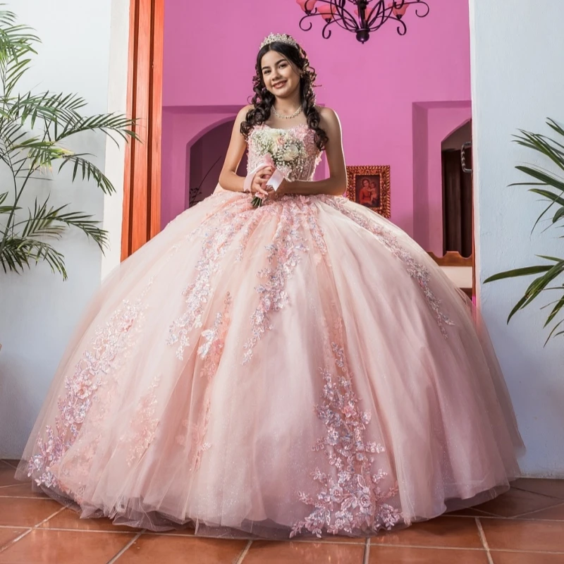 Pink Shiny Quinceanera Dresses Ball Gown Off The Shoulder Applique Lace Beading Crystal Bow Tull Sweet 16 Dress Vestidos De 15
Pink Shiny Quinceanera Dresses Ball Gown Off The Shoulder Applique Lace Beading Crystal Bow Tull Sweet 16 Dress Vestidos De 15