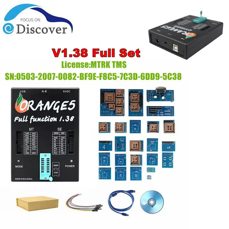 OEM Orange 5 V1.38 V1.34 программатор с полным адаптером для программирования оборудования + улучшенная бесплатная доставка
OEM Orange 5 V1.38 V1.34 программатор с полным адаптером для программирования оборудования + улучшенная бесплатная доставка