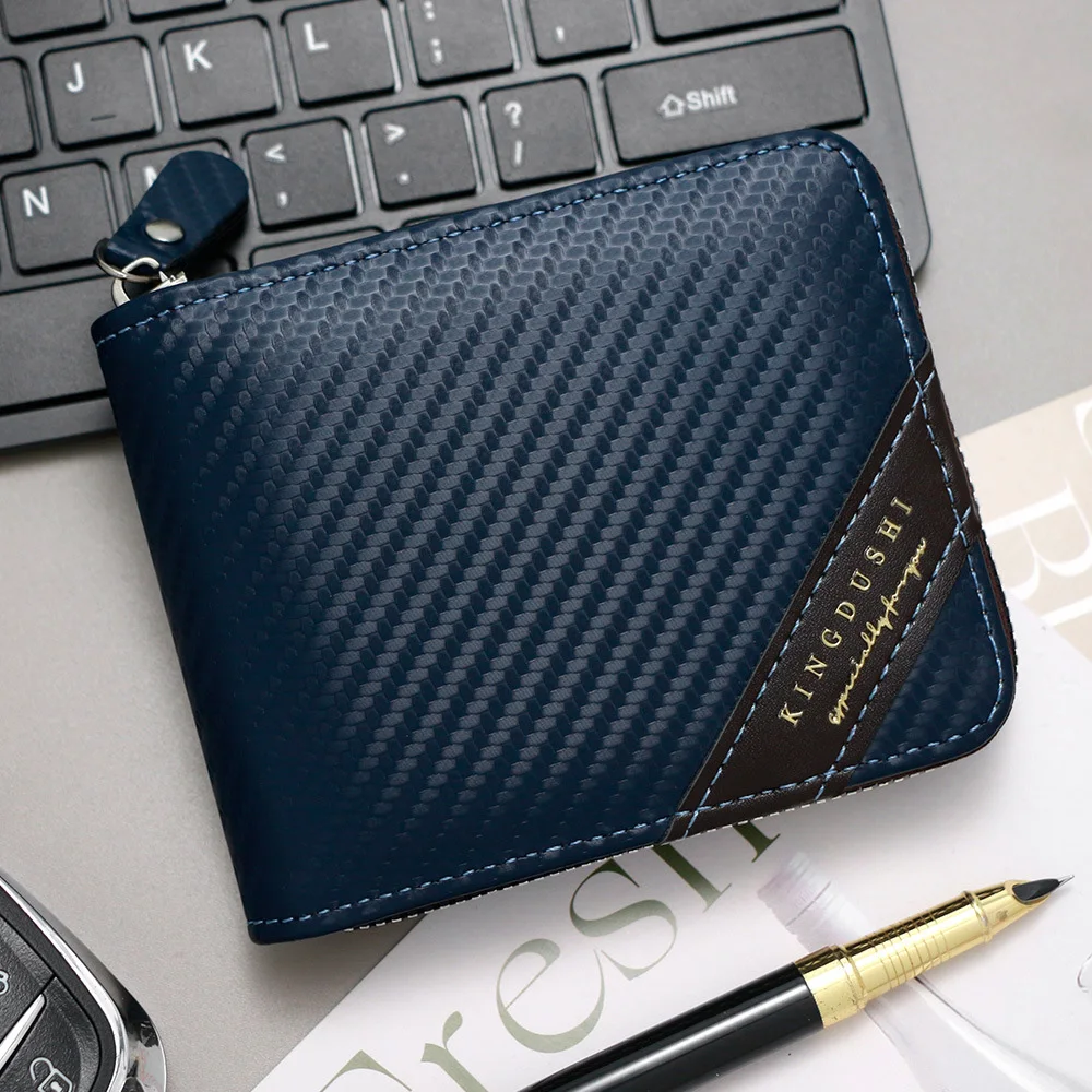 New Short Men Zipper Wallet High Quality Carbon Fiber Card Holder Male Coin Purses Photo Holder Coin Pocket Brand Wallet For Men
New Short Men Zipper Wallet High Quality Carbon Fiber Card Holder Male Coin Purses Photo Holder Coin Pocket Brand Wallet For Men