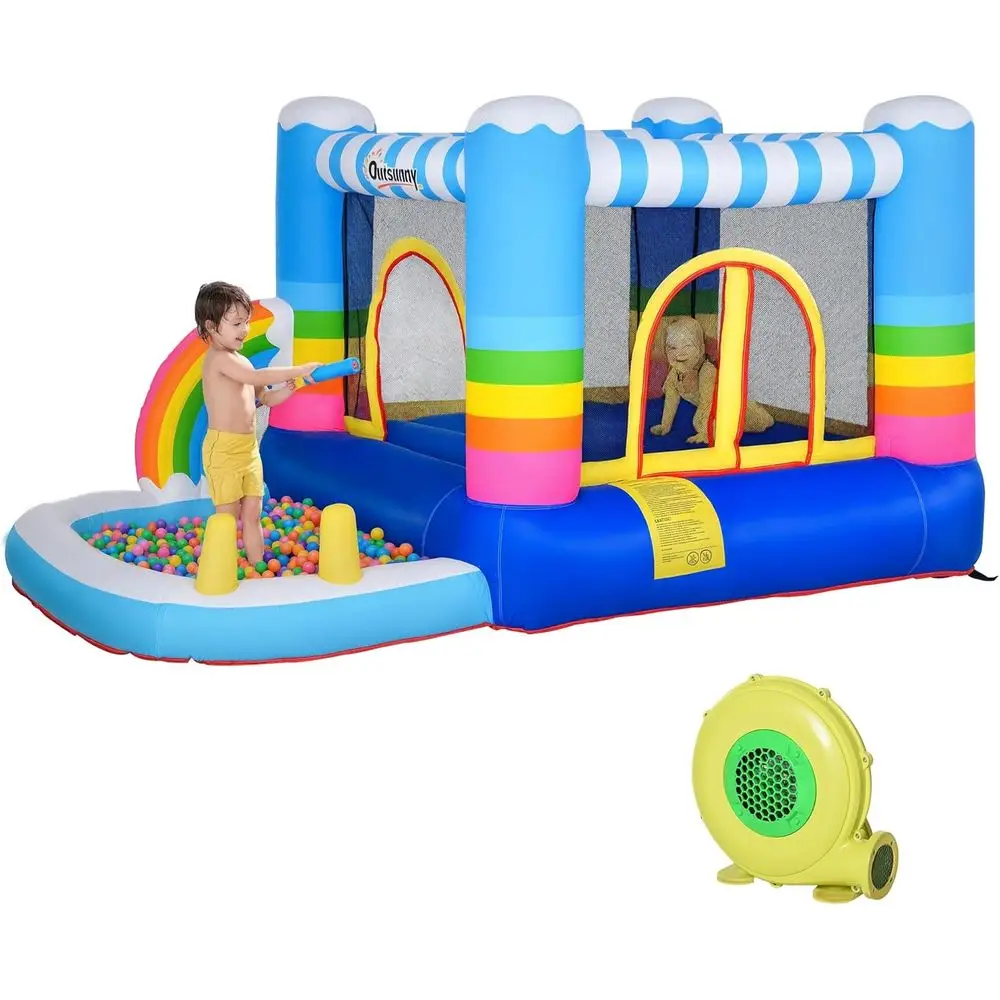 2-in-1 Kids Bounce House with Pool, Carry Bag & Air Blower for Indoor & Outdoor Parties
2-in-1 Kids Bounce House with Pool, Carry Bag & Air Blower for Indoor & Outdoor Parties