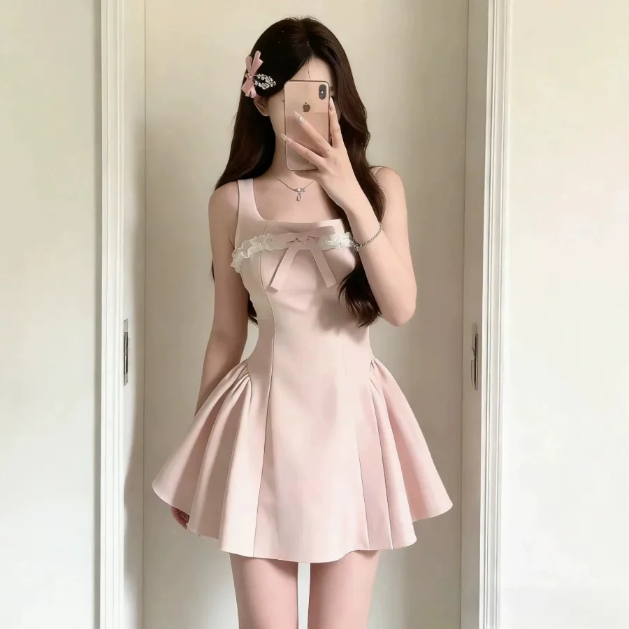 【New style】Sweet and lovely style pink lace sleeveless dress, girl bow waist tufted dress, princess dress, summer
【New style】Sweet and lovely style pink lace sleeveless dress, girl bow waist tufted dress, princess dress, summer