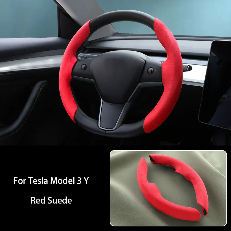 Замшевый нескользящий чехол на руль автомобиля для Tesla Model 3 Model Y 2017-2023, замшевая кожа, дышащая защита
Замшевый нескользящий чехол на руль автомобиля для Tesla Model 3 Model Y 2017-2023, замшевая кожа, дышащая защита