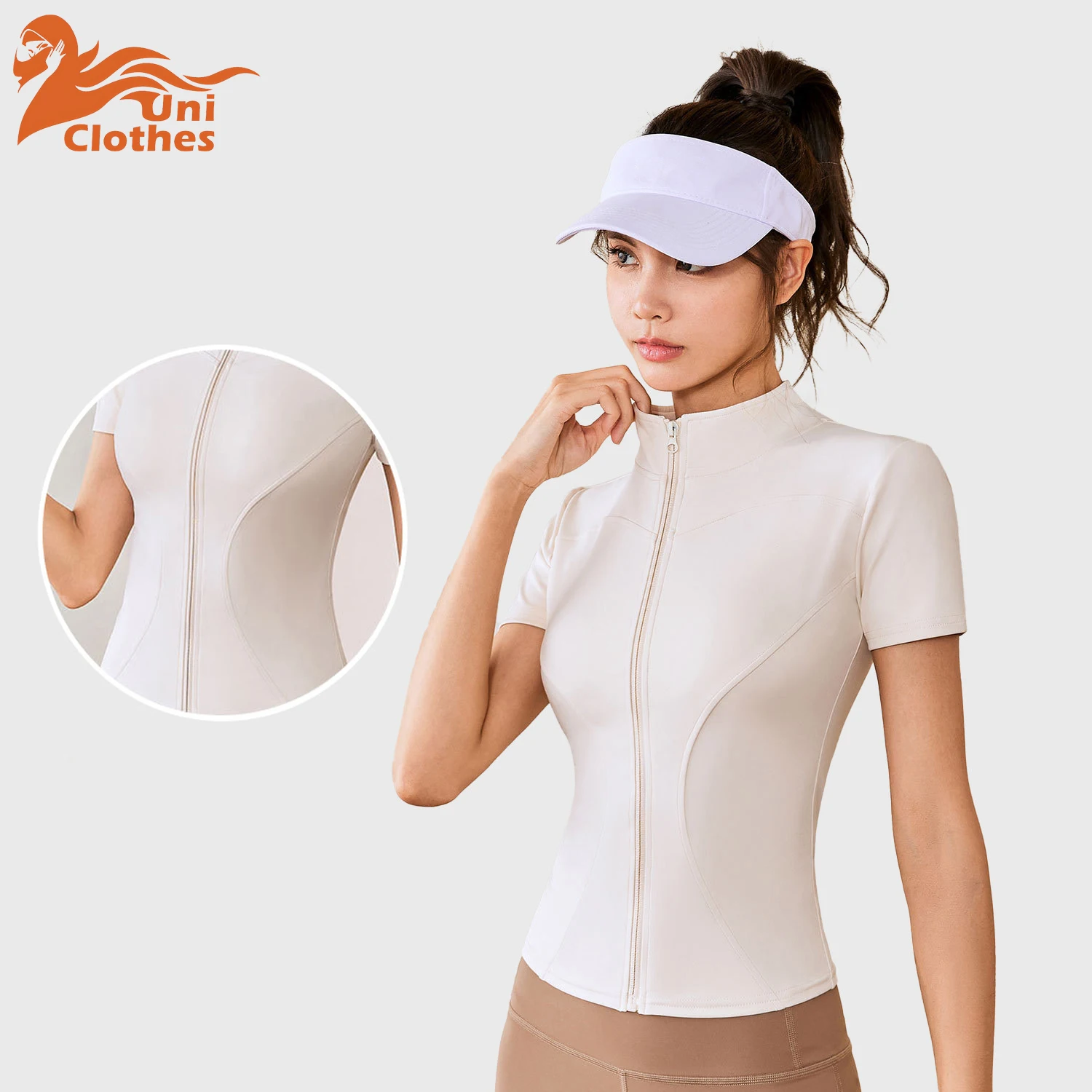 UNI New Yoga Short Sleeve Coat Sports Jacket Women’s Fitness Clothes Slimming Body Sculpting Zipper Yoga Jacket Sportswear
UNI New Yoga Short Sleeve Coat Sports Jacket Women’s Fitness Clothes Slimming Body Sculpting Zipper Yoga Jacket Sportswear