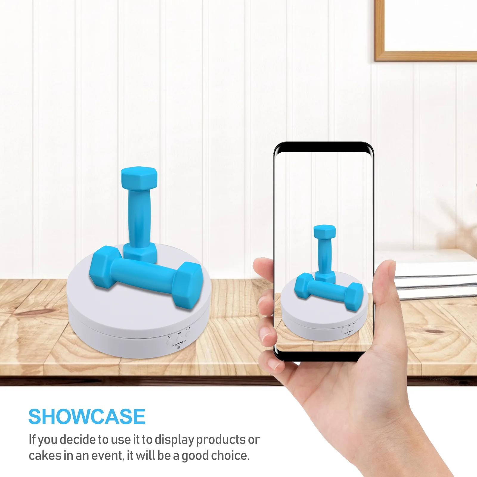 1Pcs 360 Degree Automatic Rotating Display Stand ABS Material 3kg Load Stable Operation Open Close Button Product Cake Showcase
1Pcs 360 Degree Automatic Rotating Display Stand ABS Material 3kg Load Stable Operation Open Close Button Product Cake Showcase