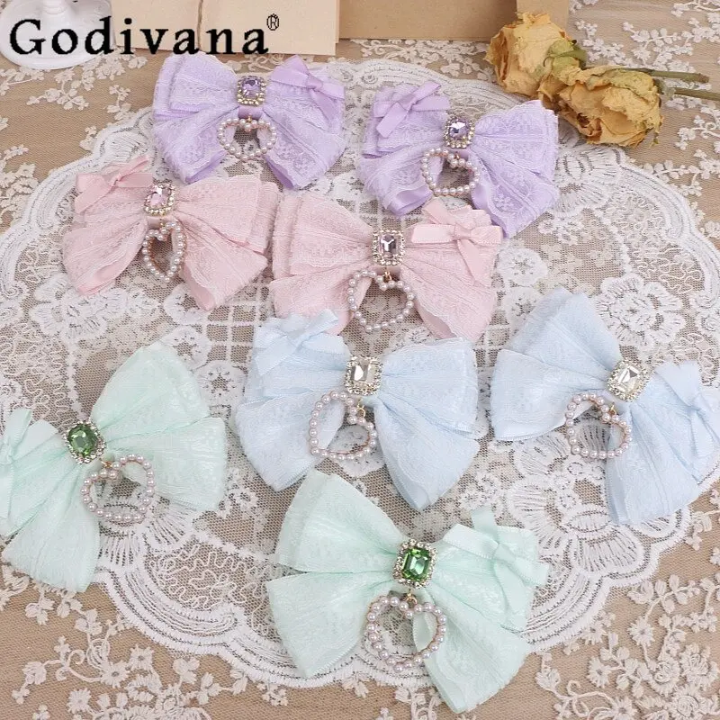 Japanese Handmade Lolita Bow Hairpin Hair Accessories Girl's Woman's Mine Series Mass Production Cute Bow Love Pendant Hairpin
Japanese Handmade Lolita Bow Hairpin Hair Accessories Girl's Woman's Mine Series Mass Production Cute Bow Love Pendant Hairpin