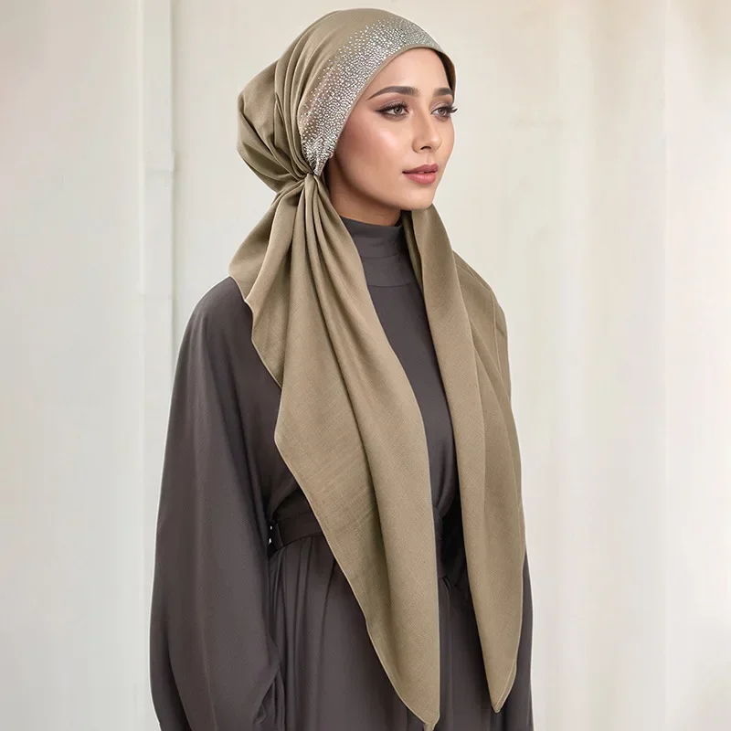 Muslim Hijab Diamonds Instant Scarf Hat Pre-Tied Headscarf Bonnet Long Tail Head Wrap Women Hair Loss Bandanas Turbante Mujer
Muslim Hijab Diamonds Instant Scarf Hat Pre-Tied Headscarf Bonnet Long Tail Head Wrap Women Hair Loss Bandanas Turbante Mujer