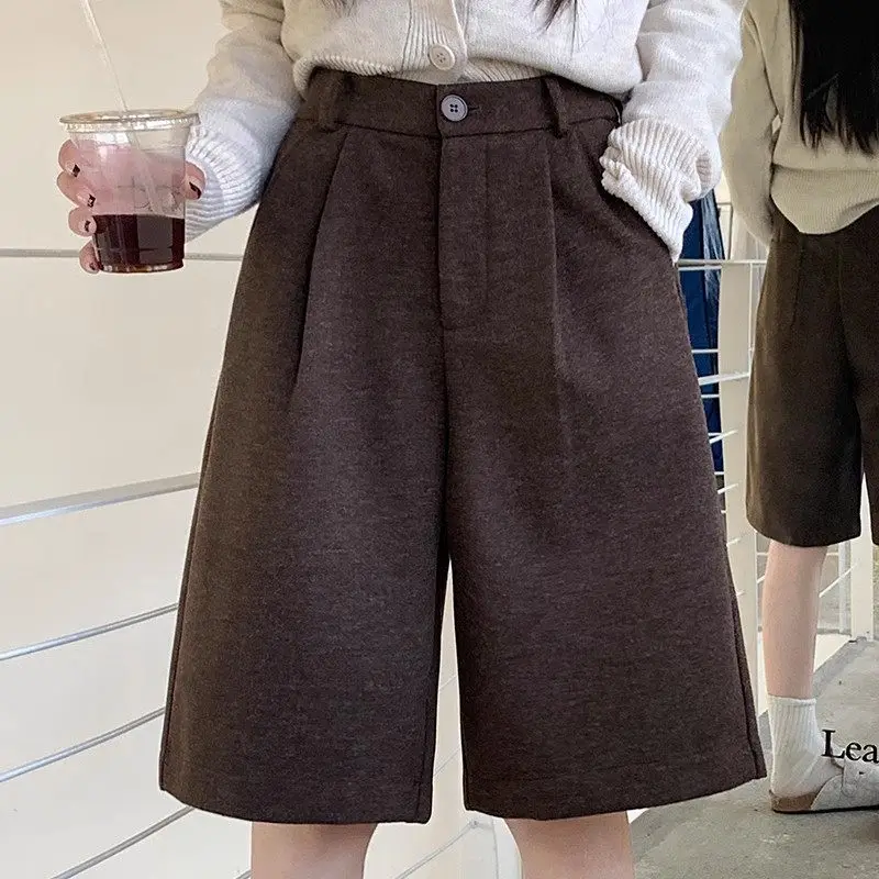 High End Woolen Wide Leg Pants Autumn And Winter New Style High Waist Thick Boots Half Trousers For Women Trendy Shorts A700
High End Woolen Wide Leg Pants Autumn And Winter New Style High Waist Thick Boots Half Trousers For Women Trendy Shorts A700
