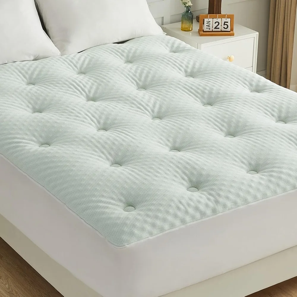 Reversible King Mattress Topper Egg Crate Memory Foam Mattress Topper, Bamboo Viscose Mattress Pad King, Noiseless Waterproof M
Reversible King Mattress Topper Egg Crate Memory Foam Mattress Topper, Bamboo Viscose Mattress Pad King, Noiseless Waterproof M