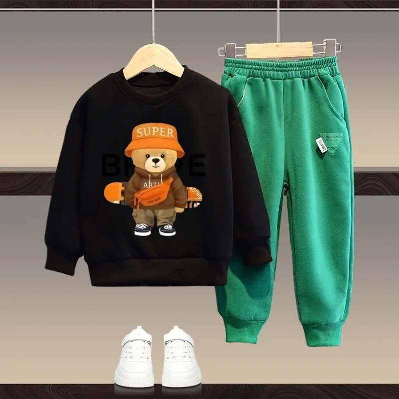 Autumn Baby Boy Clothes Set Kid Girls Cartoon Bear Printed Sweatshirts Pullover Top And Pants 2 Pieces Suit Children Tracksuits
Autumn Baby Boy Clothes Set Kid Girls Cartoon Bear Printed Sweatshirts Pullover Top And Pants 2 Pieces Suit Children Tracksuits