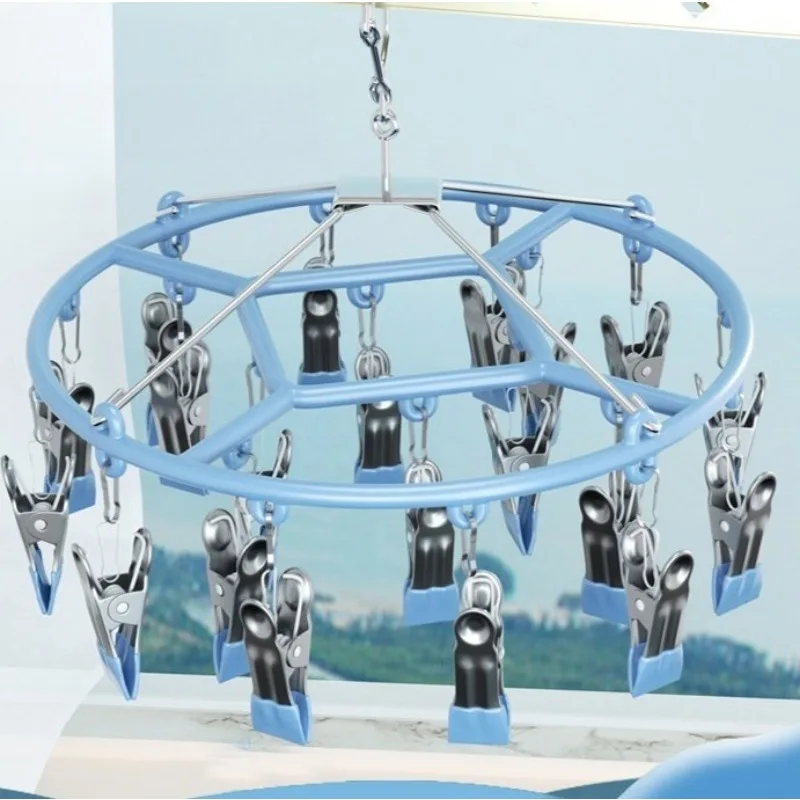 1PC Rubber-impregnated stainless steel sock clip multi-clip clothes drying rack home windproof multi-functional underwear rack
1PC Rubber-impregnated stainless steel sock clip multi-clip clothes drying rack home windproof multi-functional underwear rack